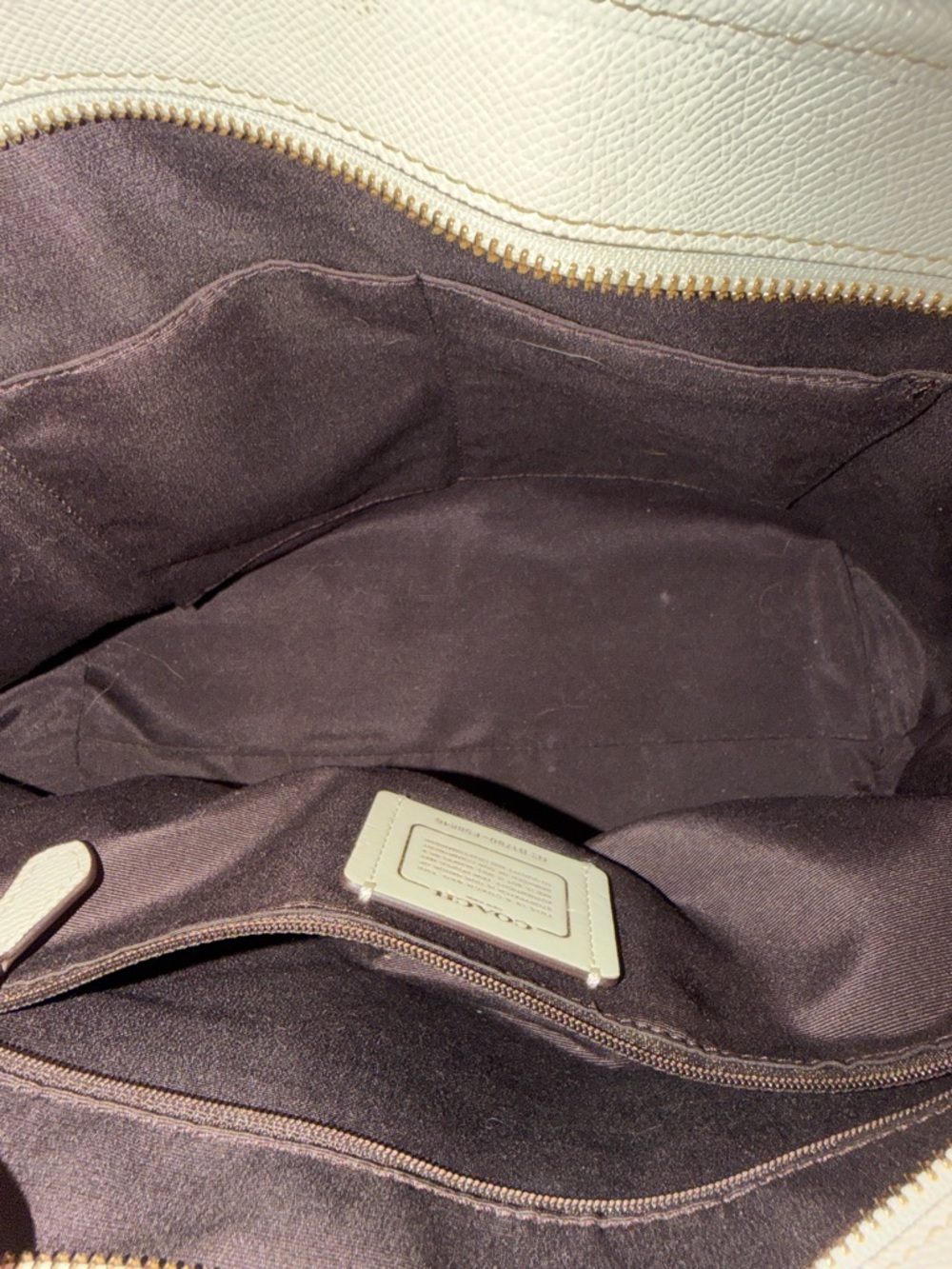 Coach City Zip Tote in Chalk - Picture 11 of 12